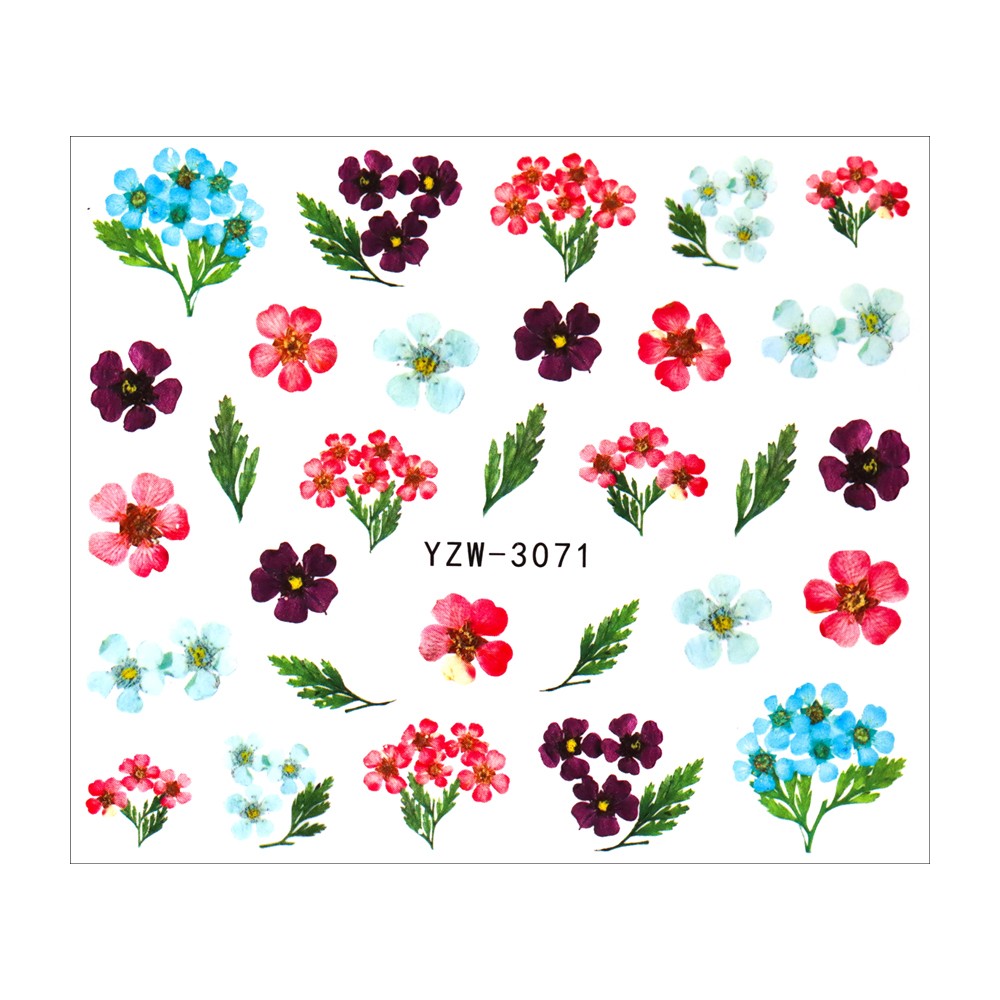 ネコポス送料無料]ウォーターネイルシール[水タイプ]押し花風シール