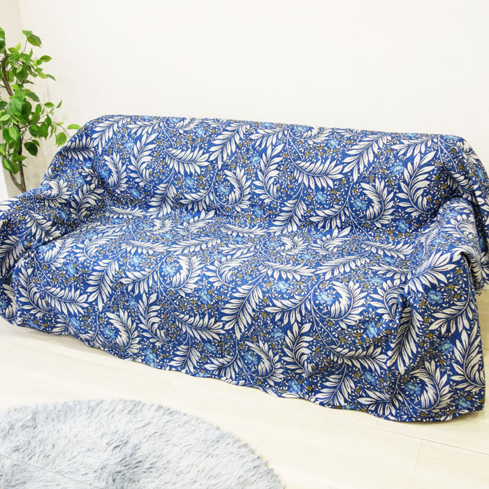 マルチカバー 長方形 200×240cm インド綿 シロクマ ペンギン ベッド
