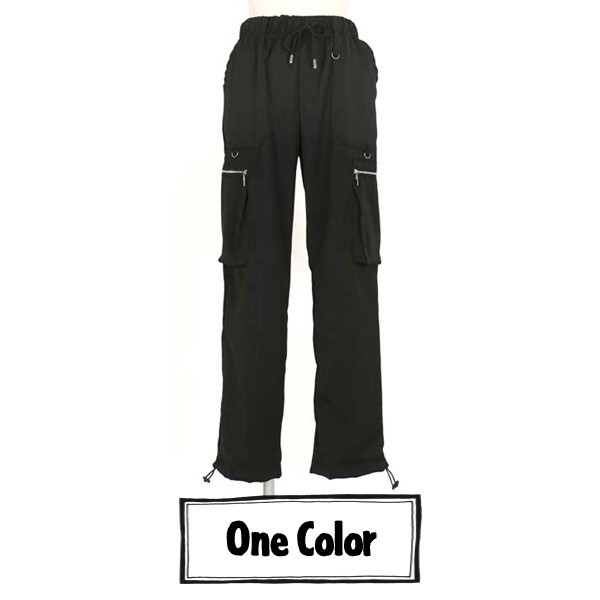 【Off-White】 トイボックス サテン カーゴパンツ ブラック 黒コーデ ワイドシルエットサテンカーゴパンツ パンツ|黒コーデ
