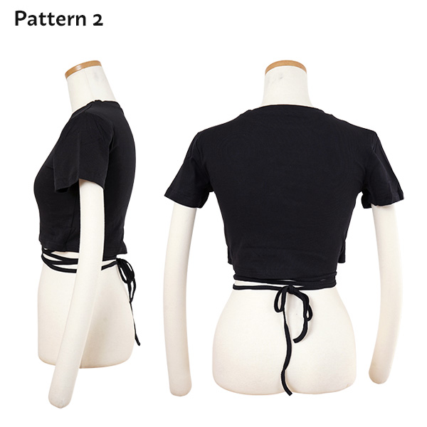 新品未使用　ダク付き　ブラック　レースアップ編み上げデザインTシャツ半袖トップス トップス カットソー 半袖 tシャツ 黒 ブラック リング 紐 レース