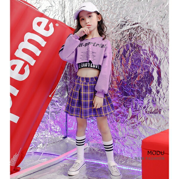 3点セット キッズ 上下セット セットアップ スカート チェック