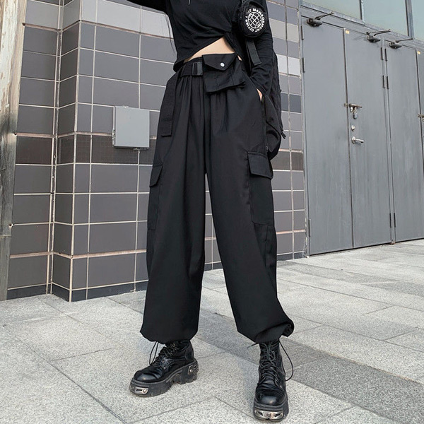 ワイド ドロスト カーゴパンツ ハイウエスト ウエストゴム 韓国 楽天市場】Decorative ワイドカーゴパンツ 裾ドロスト 無地 ハイ