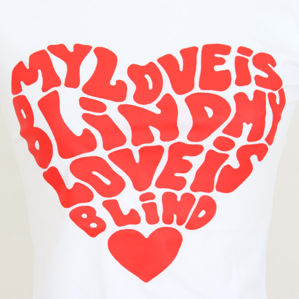 ハートロゴラメ刺繍コンパクトTシャツ△【7月上旬入荷予定