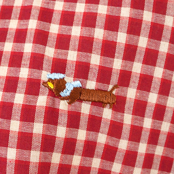 柄シャツ チェック柄 ギンガムチェック チェックシャツ 犬 ドッグ