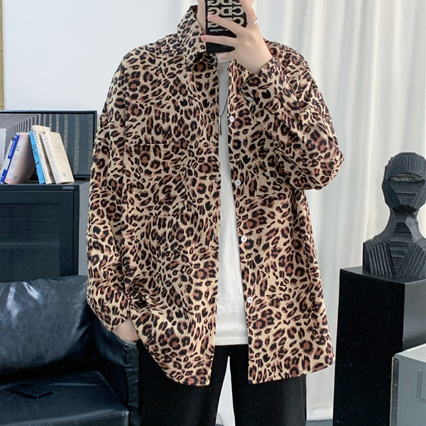 柄シャツ レオパード柄 長袖シャツ ヒョウ柄 シャツ ダンス 衣装