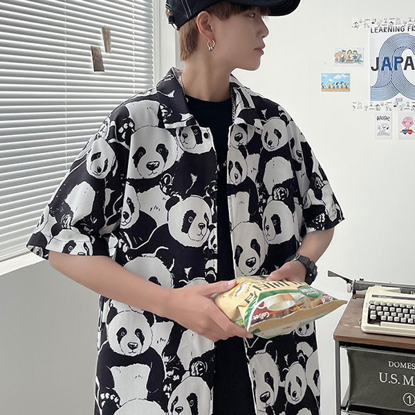 パンダ柄 ワンピース 動物柄 アニマル 総柄 派手 個性的 Y2K 平成レトロ パンダ柄 ワンピース 動物柄 アニマル 総柄 派手 個性的 Y2K