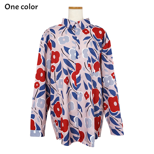 MISSONI レトロ花柄長袖シャツ 柄シャツ 花柄 フラワー 北欧 北欧風 モダン レトロモダン