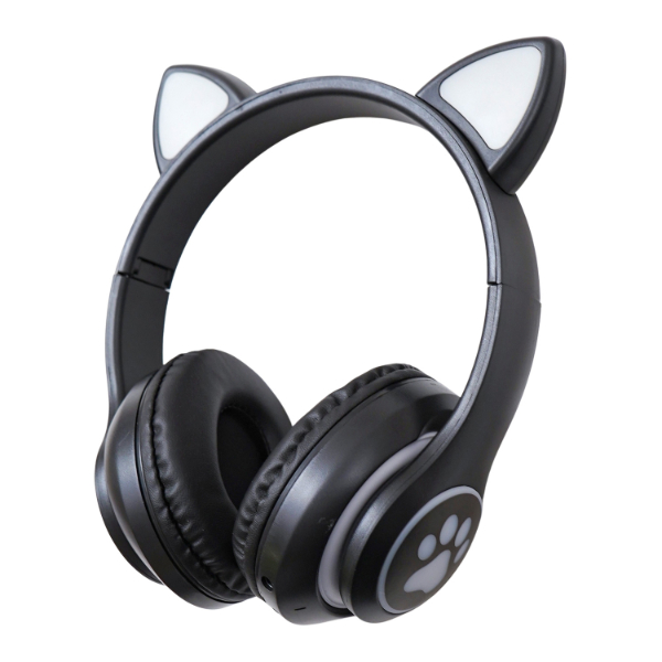 ヘッドフォン ヘッドホン ヘッドセット 耳付き 猫耳 光る 10時間連続