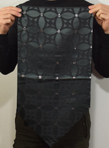 モダンブラック テーブルランナー エンブロダリー 180cm テーブルセンター 幾何学模様  ベッドスプレッド |  | 05