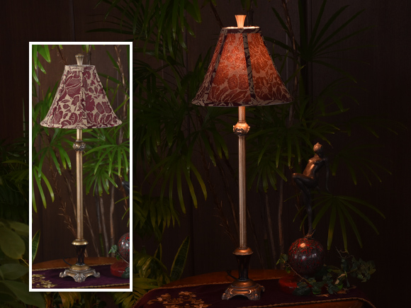 クラシック ビュッフェランプ ボルドーフラワー テーブルランプ アメリカントラディショナル 卓上ランプ |  | 05