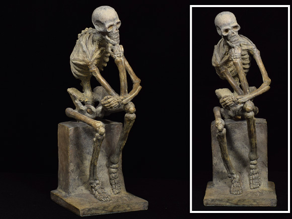 Skeleton グレイスケルトン リアルなガイコツの置物 オブジェ 骸骨