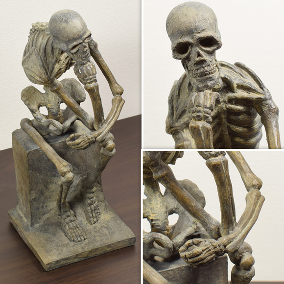 Skeleton グレイスケルトン リアルなガイコツの置物 オブジェ 骸骨