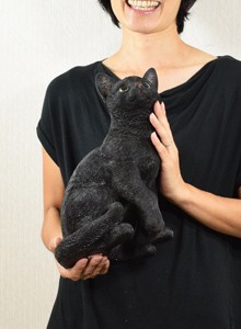 Black Cat ブラックキャット 生きているようなかわいい黒ネコの置物