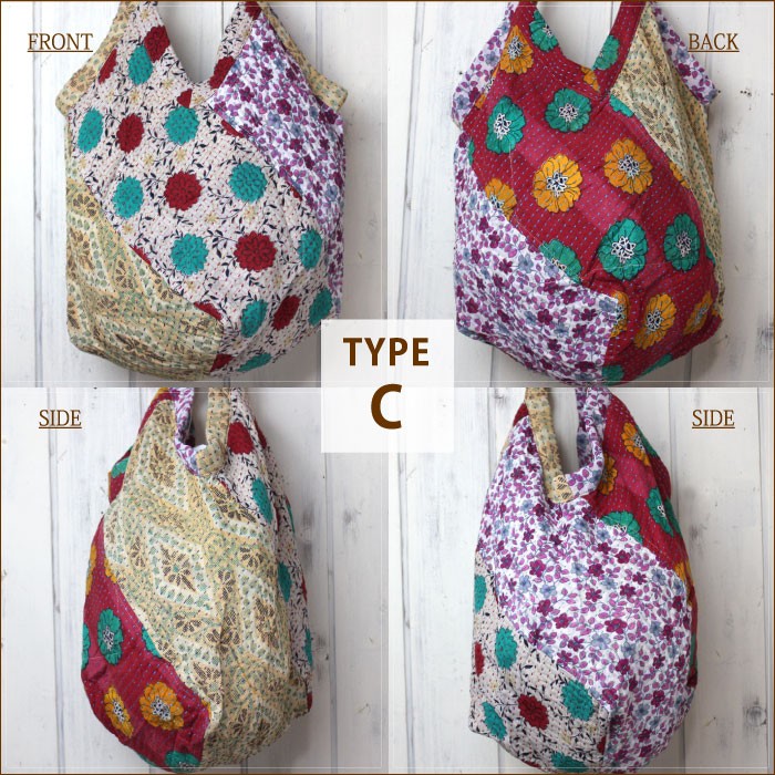 People Tree ショルダーバッグ 肩掛け 刺繍 （リサイクルサリー