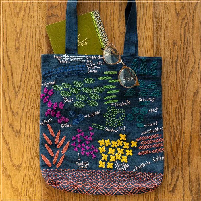 People Tree（ピープルツリー） トートバッグ エコバッグ 手刺繍トート