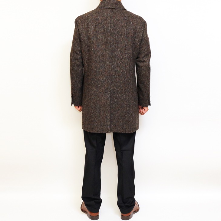 CLASSICO TAPERED】【秋冬】ウール2釦ジャケット/ブラウン×ヘリンボーンオーバーペン+ツイード/Harris Tweed hand  woven in the outer hebrides of scotland（JSJ2200-32_Q）｜ウィメンズ（ウィメンズ）｜SUIT  SELECT | スーツセレクト公式通販