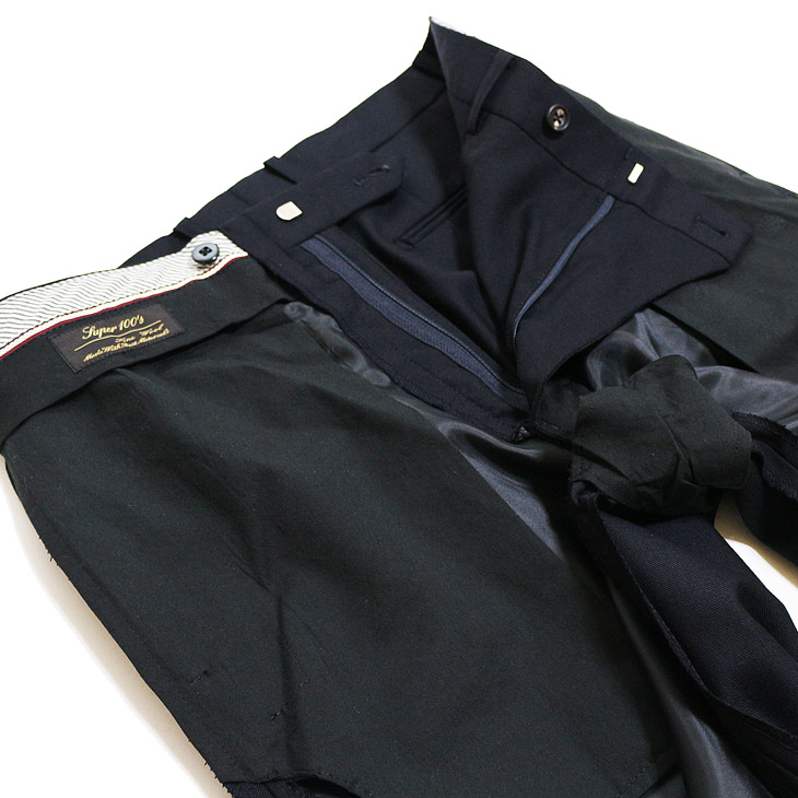 純正新品x229 春夏　綿100%　薄手　スーツ　濃紺 ひざ丈スカート