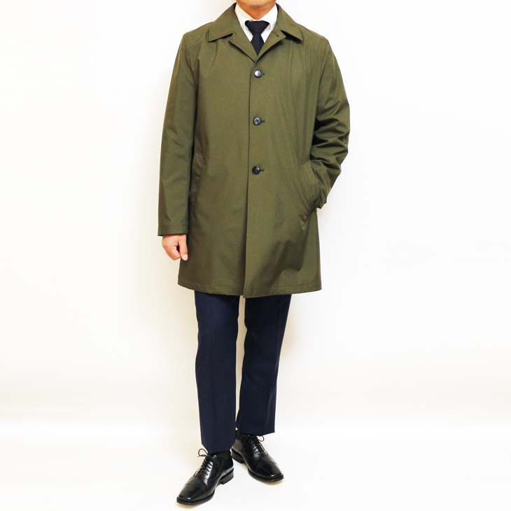 2024 新作 新品 アパレル営業マンご用達 メンズ ステンカラーコート 撥