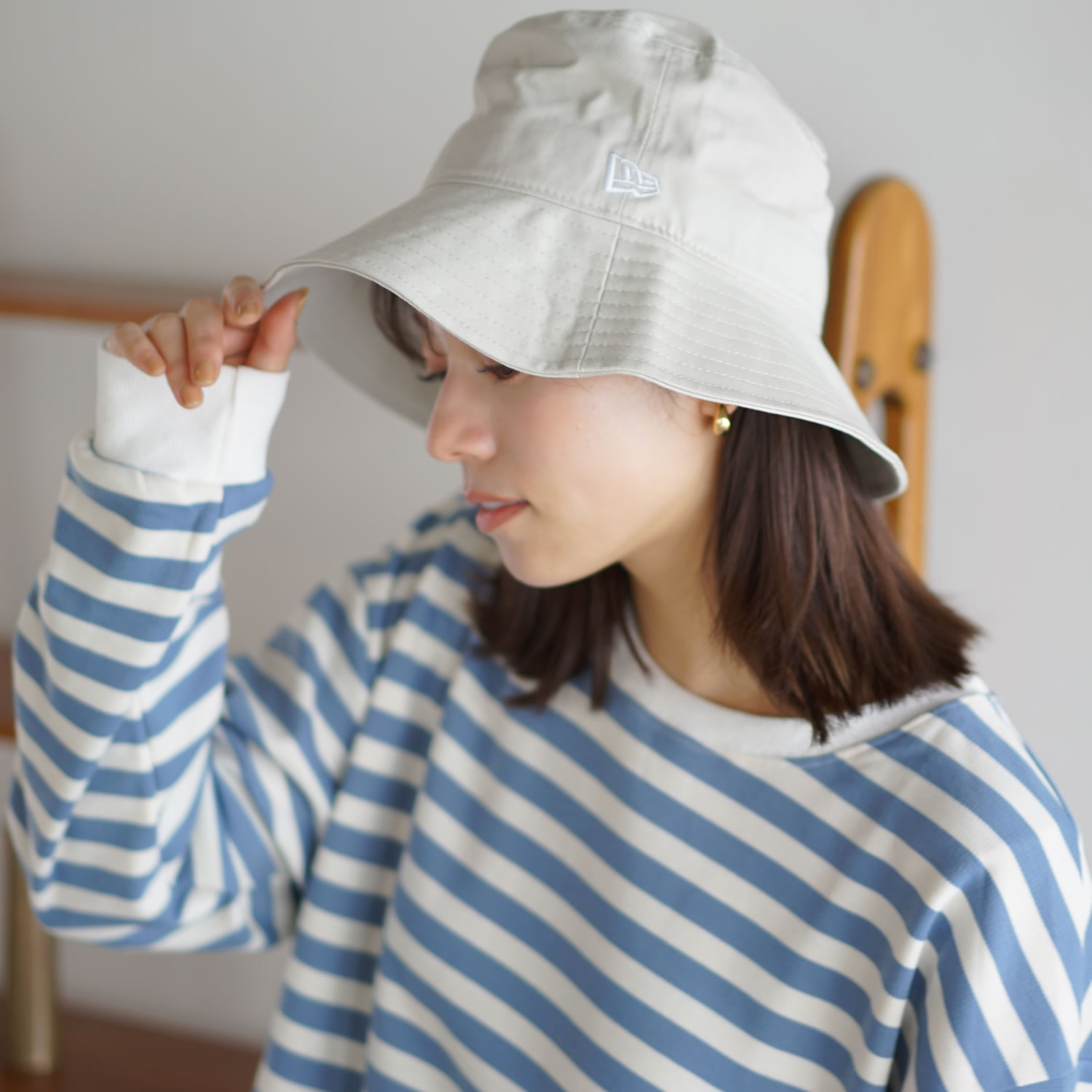 ニューエラ バケットハット 帽子 メンズ レディース NEW ERA BUCKET-03 バケット03 つば広 ゴルフ おしゃれ 人気 ブランド 小さい 大きい サイズ 黒 ベージュ | NEW ERA | 03