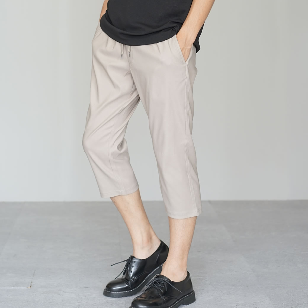 接触冷感 スリム ストレッチ クロップドパンツ メンズ 7分丈 おしゃれ ブランド 人気 春 夏 |  | 01