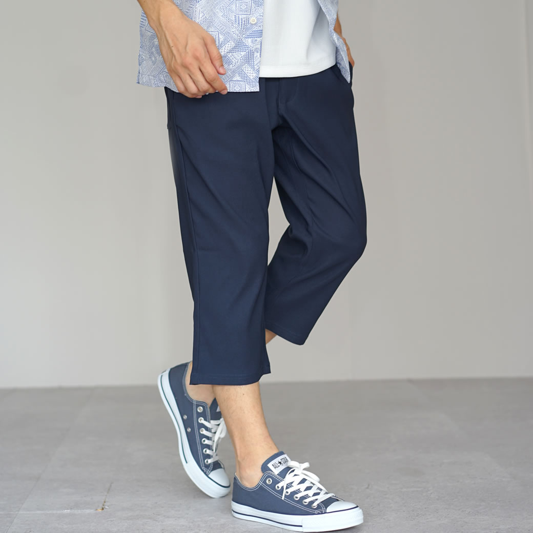 接触冷感 スリム ストレッチ クロップドパンツ メンズ 7分丈 おしゃれ ブランド 人気 春 夏 |  | 03