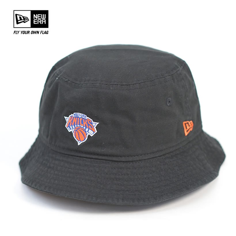 ニューエラ バケットハット 帽子 メンズ レディース NEW ERA バケット01 NBA BUCKET HAT ニューヨーク・ニックス ブラック｜deep｜02
