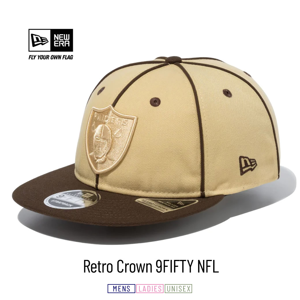 ニューエラ キャップ 帽子 メンズ レディース NEW ERA RC 9FIFTY 950 Retro Series NFL ラスベガス・レイダース べガスゴールド/ウォルナット×トミータン｜deep｜02
