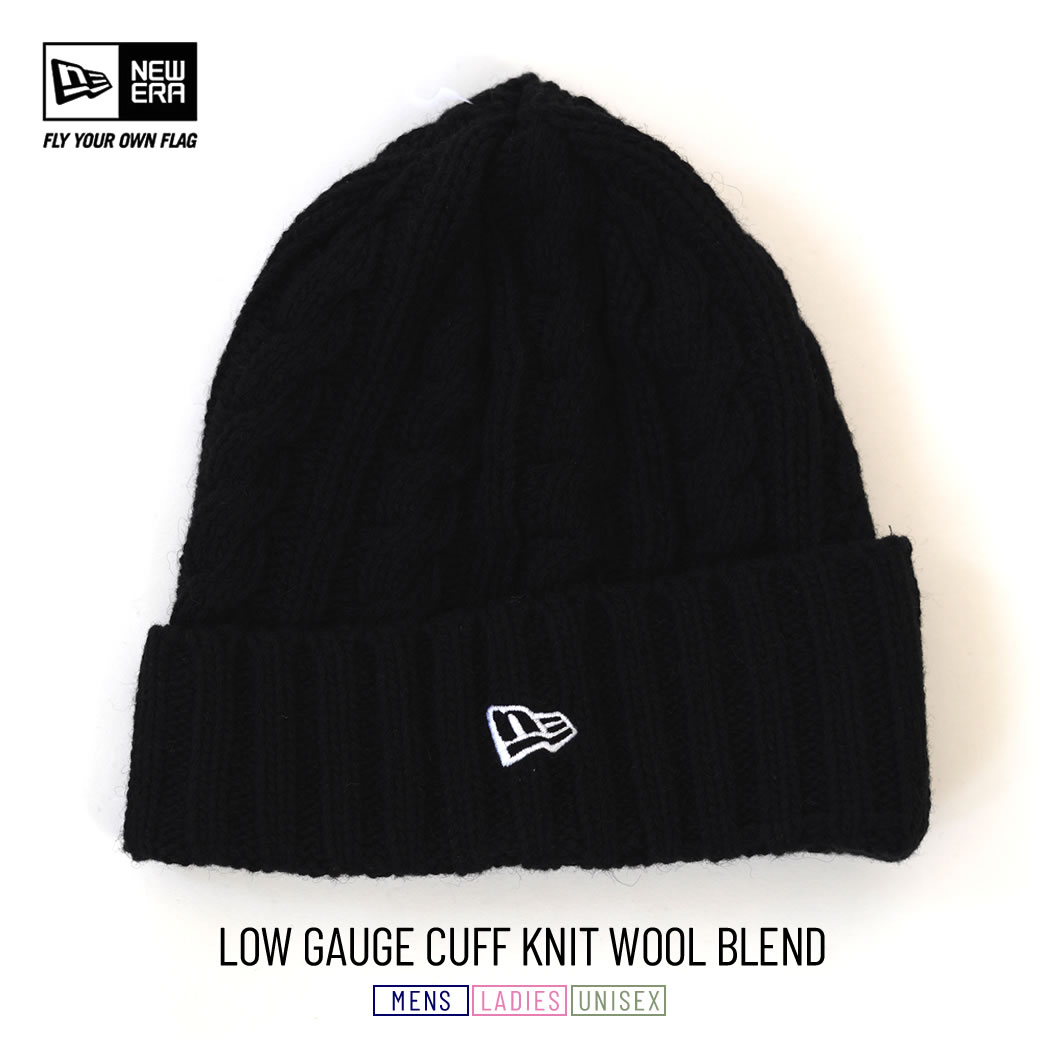 ニューエラ ニット帽 ニットキャップ メンズ レディース NEW ERA ローゲージ カフニット Wool Blend ウールブレンド ブラック 11474407 | NEW ERA | 01