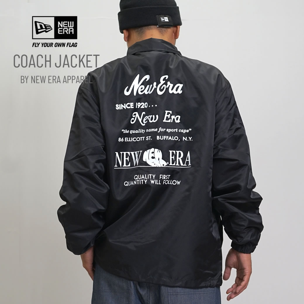 ニューエラ コーチジャケット アーカイブロゴ メンズ アウター NEW ERA COACH JAKCKET ARCHIVE LOGO ブラック