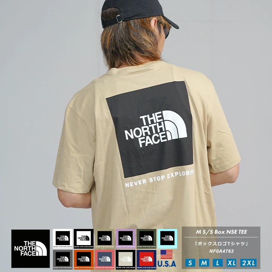 THE NORTH FACE ザ・ノースフェイス Tシャツ 半袖 メンズ レディース バックプリント ボックスロゴ S/S BOX NSE TEE