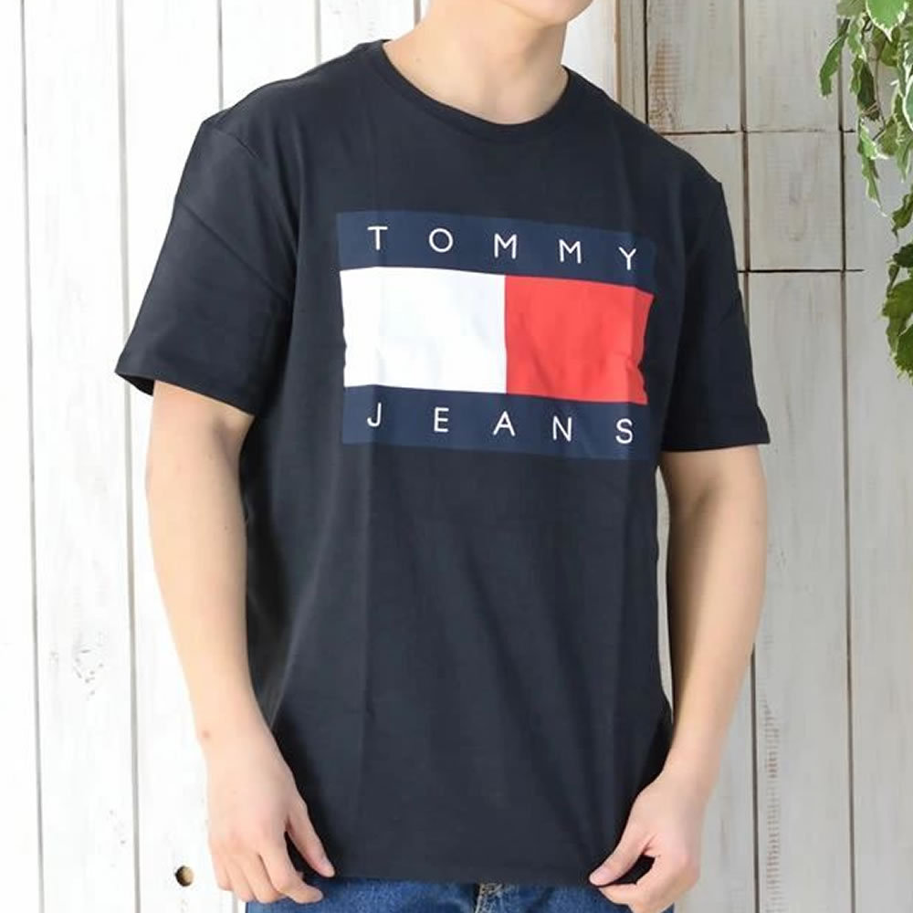 TOMMY HILFIGER トミーヒルフィガー Tシャツ メンズ レディース 半袖 ブランド ロゴ ゆったり 大きめ おしゃれ ゴルフ 綿 TJ  CLASSIC FLAG T-SHIRT USA企画