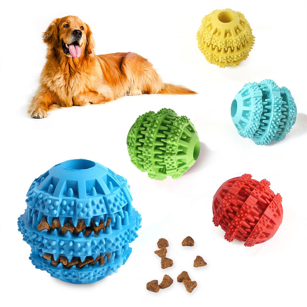 犬のおもちゃのボールインタラクティブな犬の御馳走のおもちゃペットの歯のクリーニングのための耐久性のある天然ゴムの犬の噛むボール A Pet1095 Deepark 通販 Yahoo ショッピング