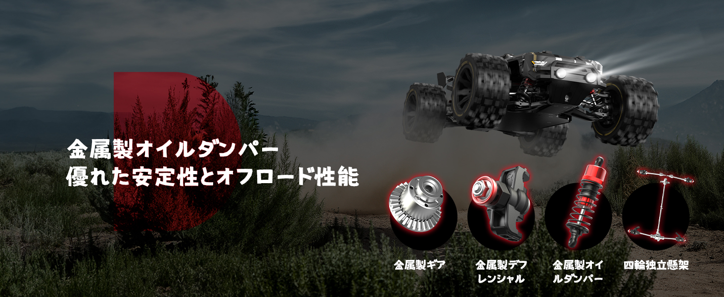 DEERC ラジコンカー オフロード 高速 1/14 独立懸架 ブラシレス DEERC ラジコンカー オフロード 高速 1/14 独立懸架 ブラシレス