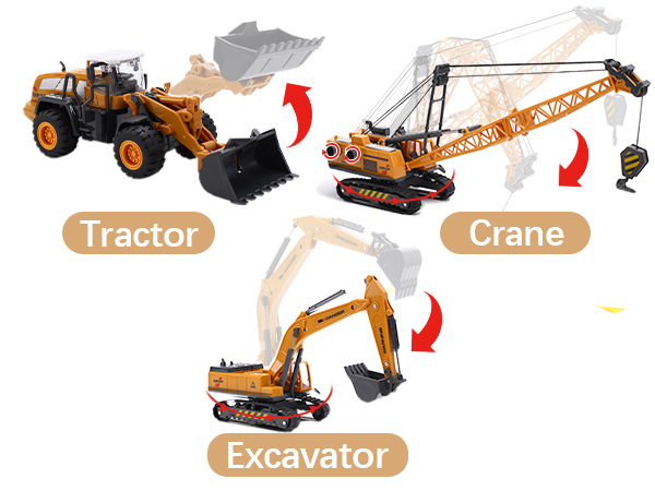 DEERC CuteStone 建設車両 プレイマット 27点セット 90度旋回可