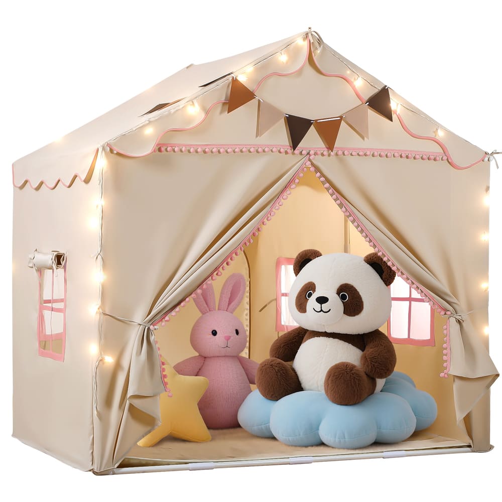 キッズテント EagleStone 室内 女の子 折りたたみ 男の子 子供遊びテント おもちゃ 秘密基地 ダブルドア  室内テント お城 誕生日 プレゼント ギフト 入園お祝い |  | 01