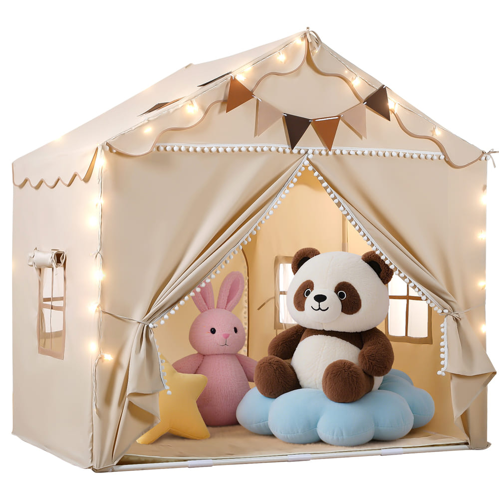 キッズテント EagleStone 室内 女の子 折りたたみ 男の子 子供遊びテント おもちゃ 秘密基地 ダブルドア  室内テント お城 誕生日 プレゼント ギフト 入園お祝い |  | 02