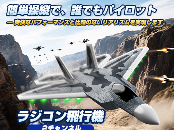 DEERC ラジコン 飛行機 おもちゃ 100g未満 戦闘機 RCグライダー 20分