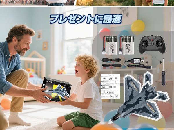 DEERC ラジコン 飛行機 おもちゃ 100g未満 戦闘機 RCグライダー 20分