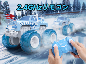 DEERC ラジコン 水陸両用 ラジコンカー オフロード 子供 おもちゃ IPX7