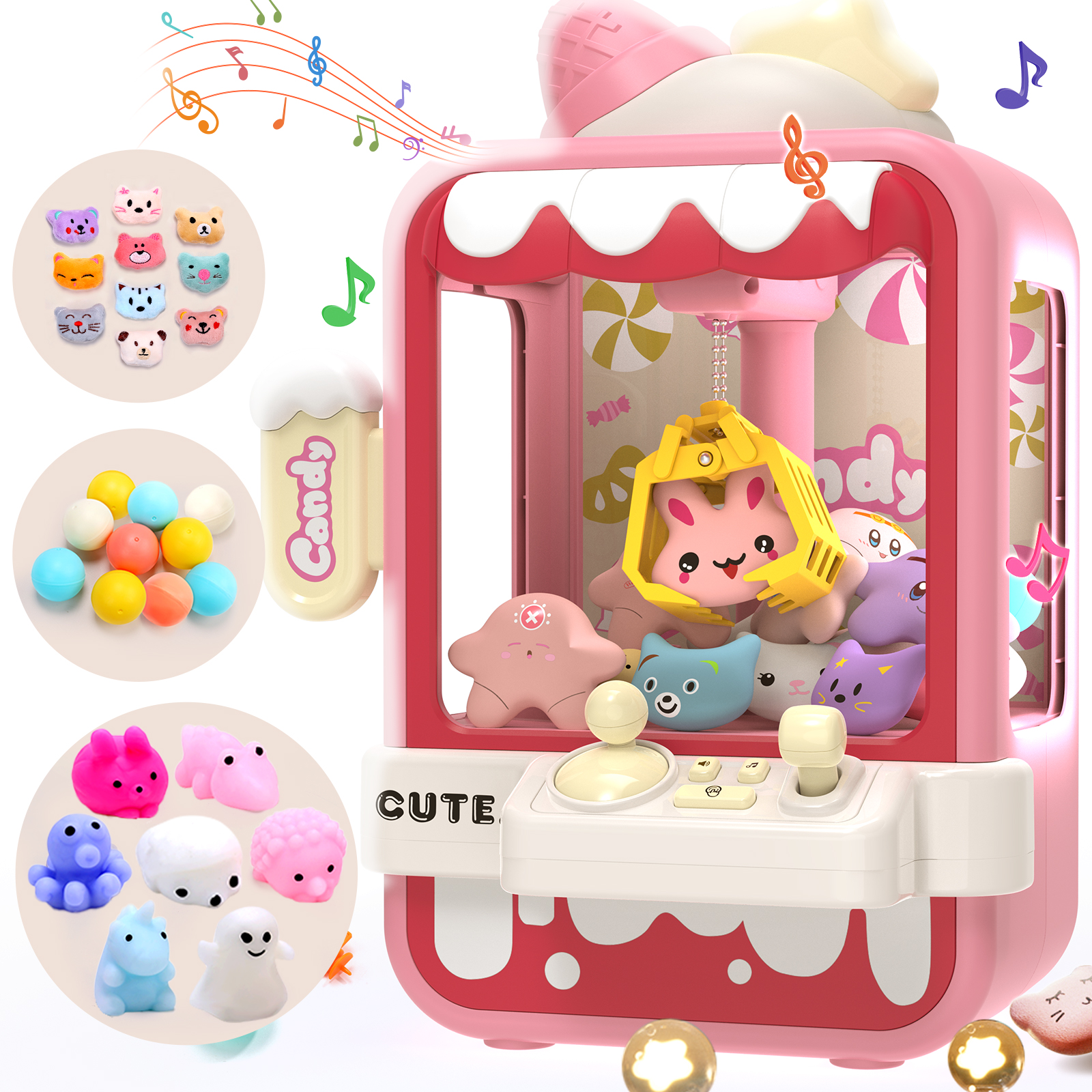 Skirfy クレーンゲーム おもちゃ 可愛なデザイン 知育玩具 4曲音楽