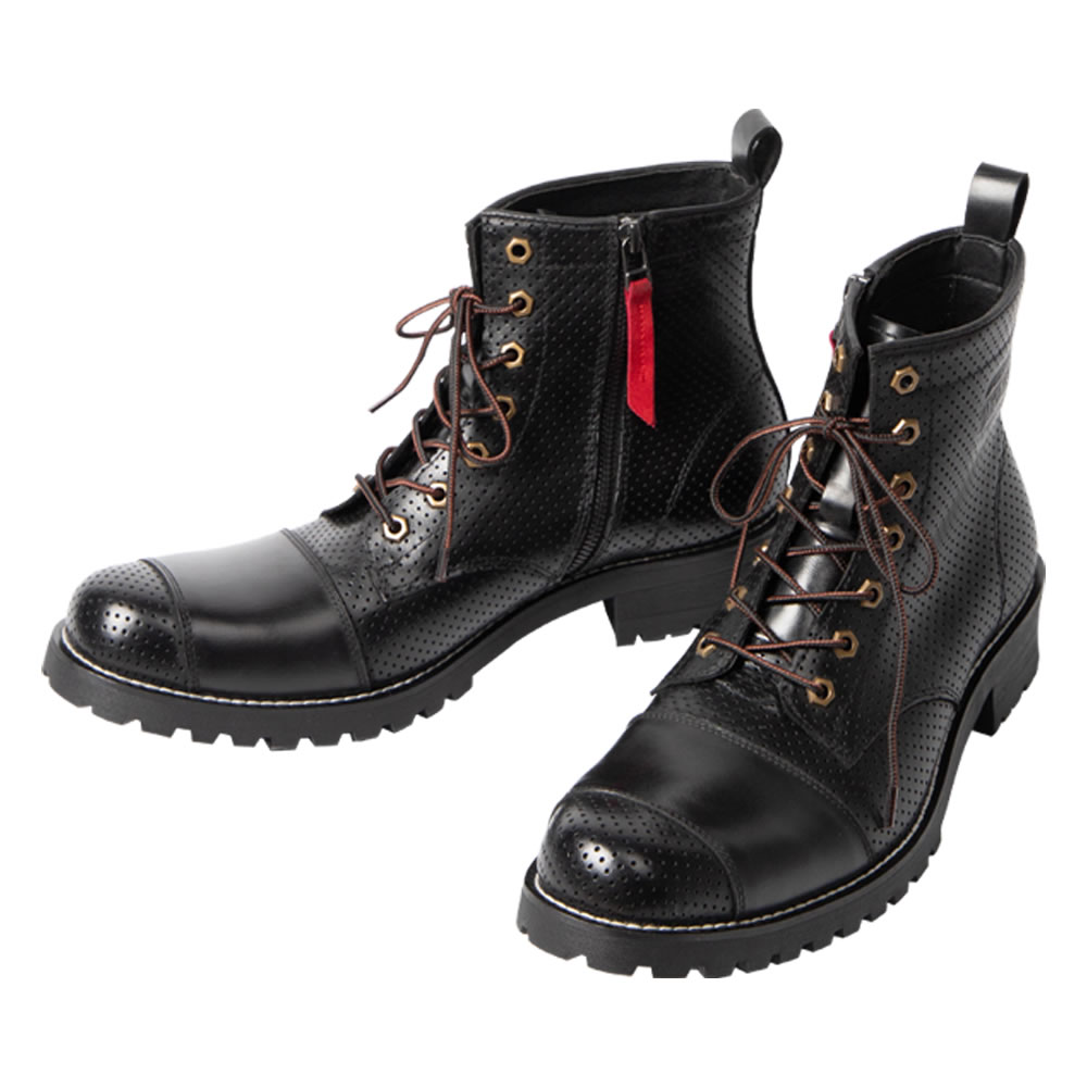 DEGNER（デグナー） シフトガード付メッシュレザーZIPブーツ メンズ HS