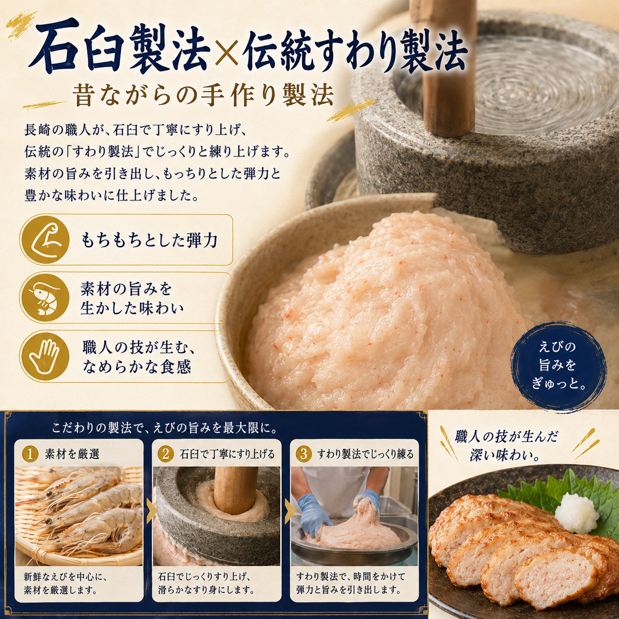 えびすり身 味付き 100g 冷凍 海老入りす...の詳細画像4