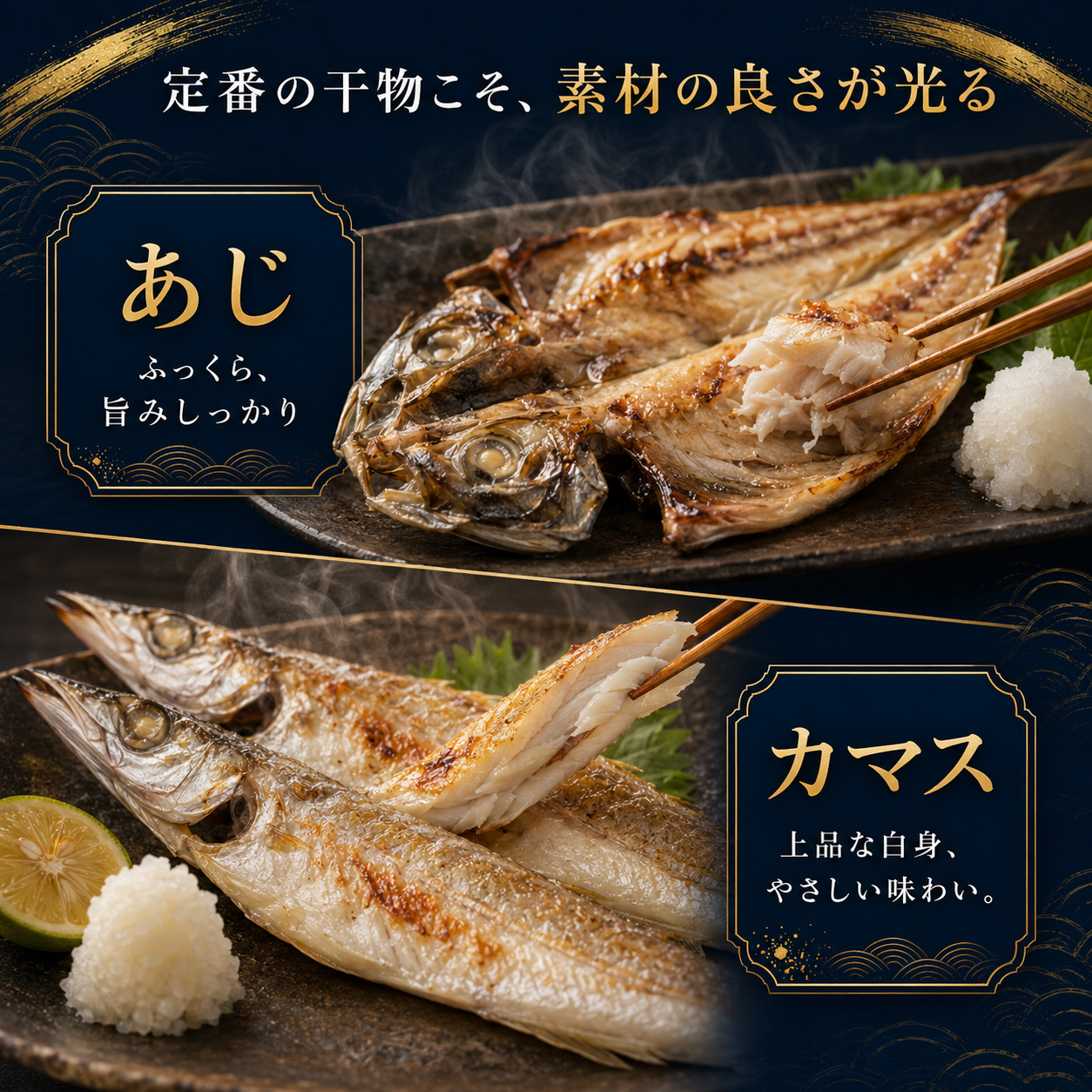 長崎プレミアム干物6種セット KAT40 あじ・かます・レンコ鯛・あじ味醂