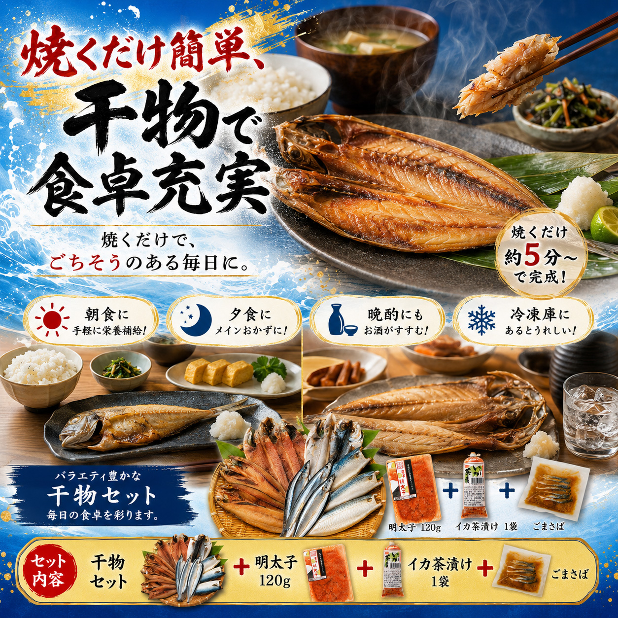訳あり干物 福袋 魚種おまかせ干物セット 明太...の詳細画像5