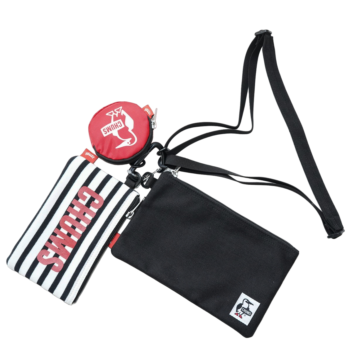 CHUMS チャムス 3P Shoulder Pouch Sweat Nylon 3Pショルダーポーチ