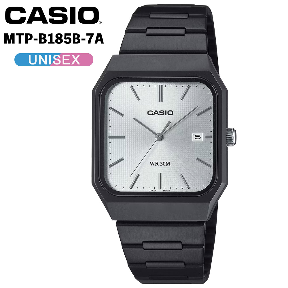 CASIO（カシオ） CASIO MTP-B185B-7A スタンダード ブラック メタル 