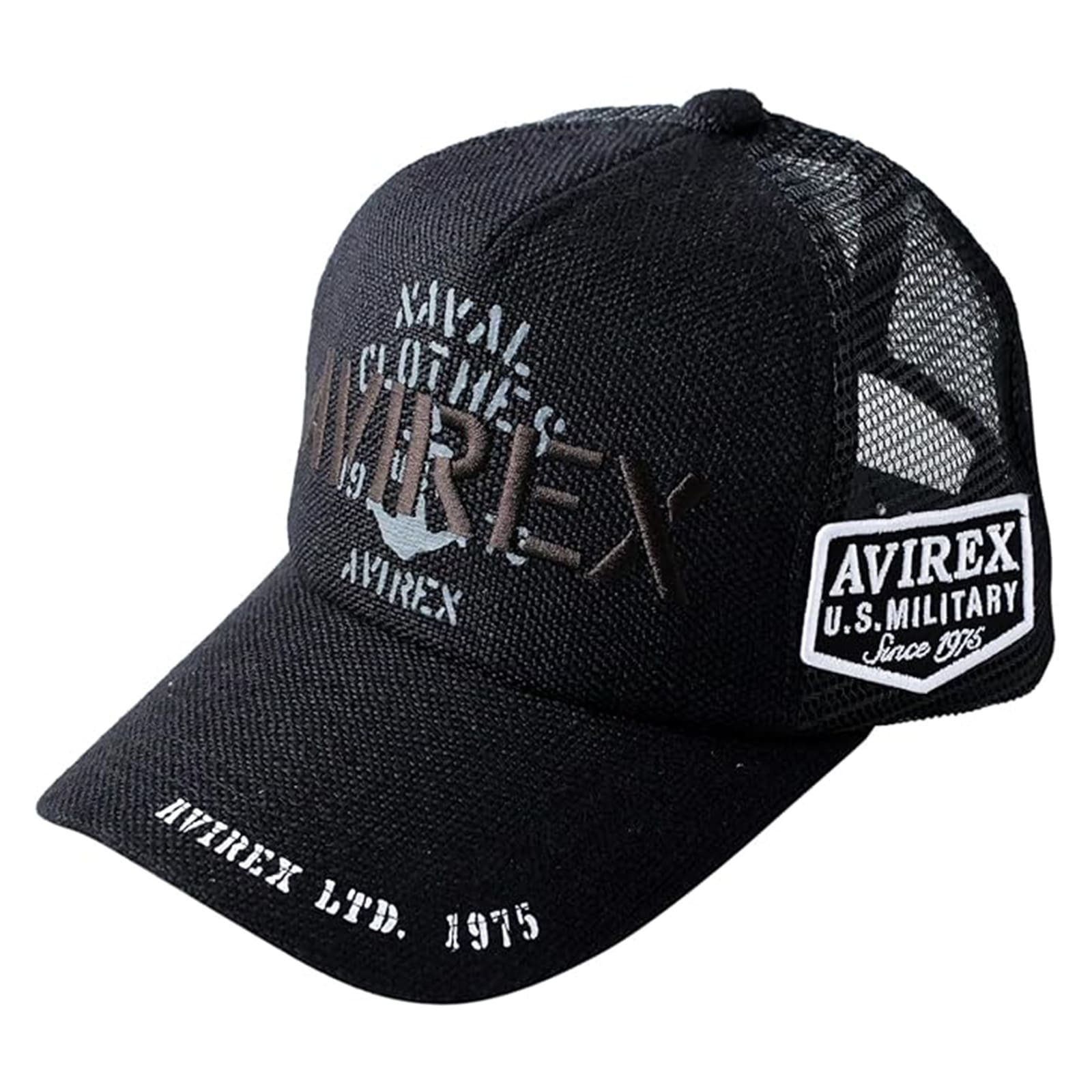AVIREX (アヴィレックス) 刺繍 ワッペン メッシュキャップ 帽子