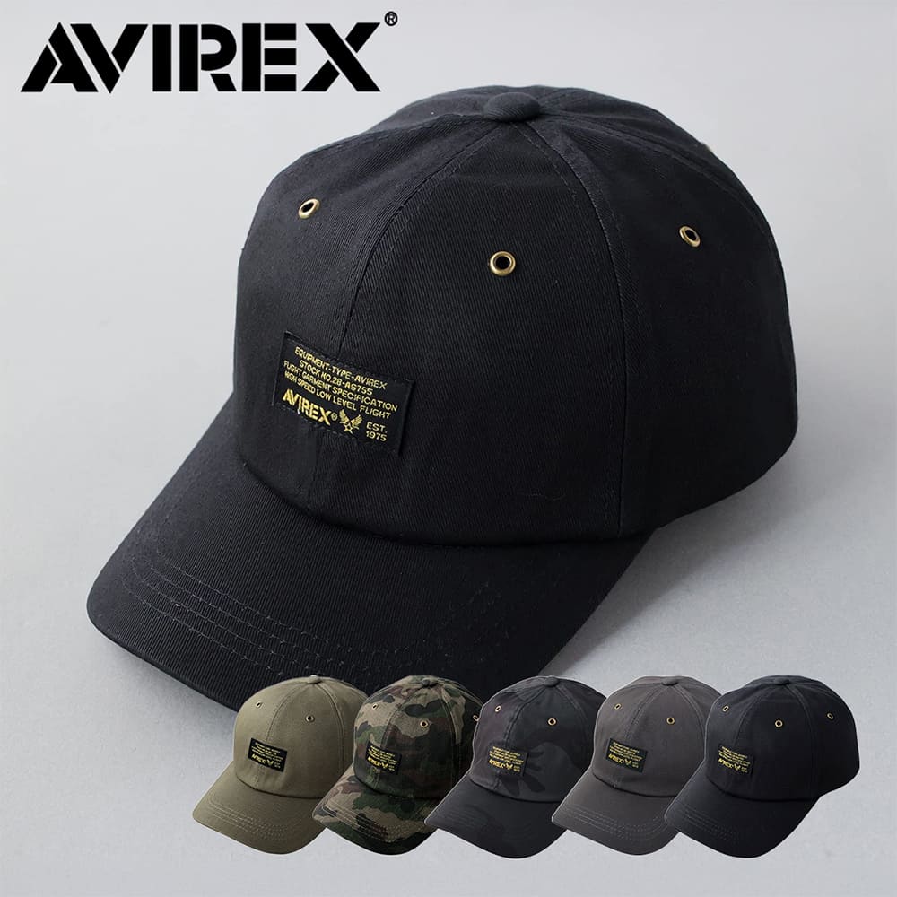 AVIREX（アヴィレックス） ミリタリー タグ 6パネルキャップ ベース