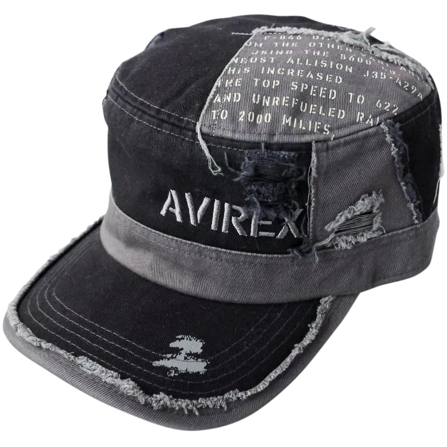 Avirex] [アヴィレックス] ダメージ加工 リメイク ワークキャップ