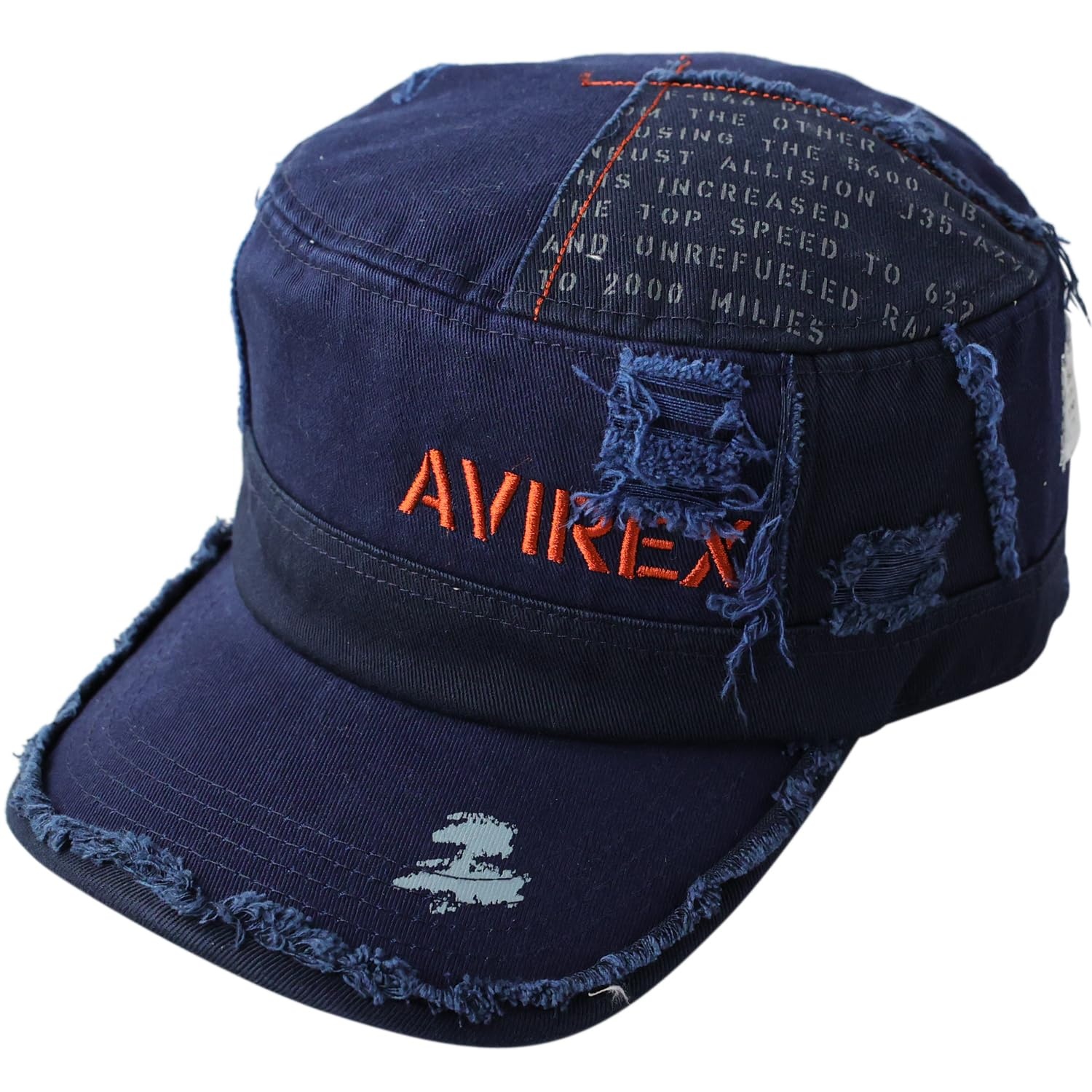 Avirex] [アヴィレックス] ダメージ加工 リメイク ワークキャップ